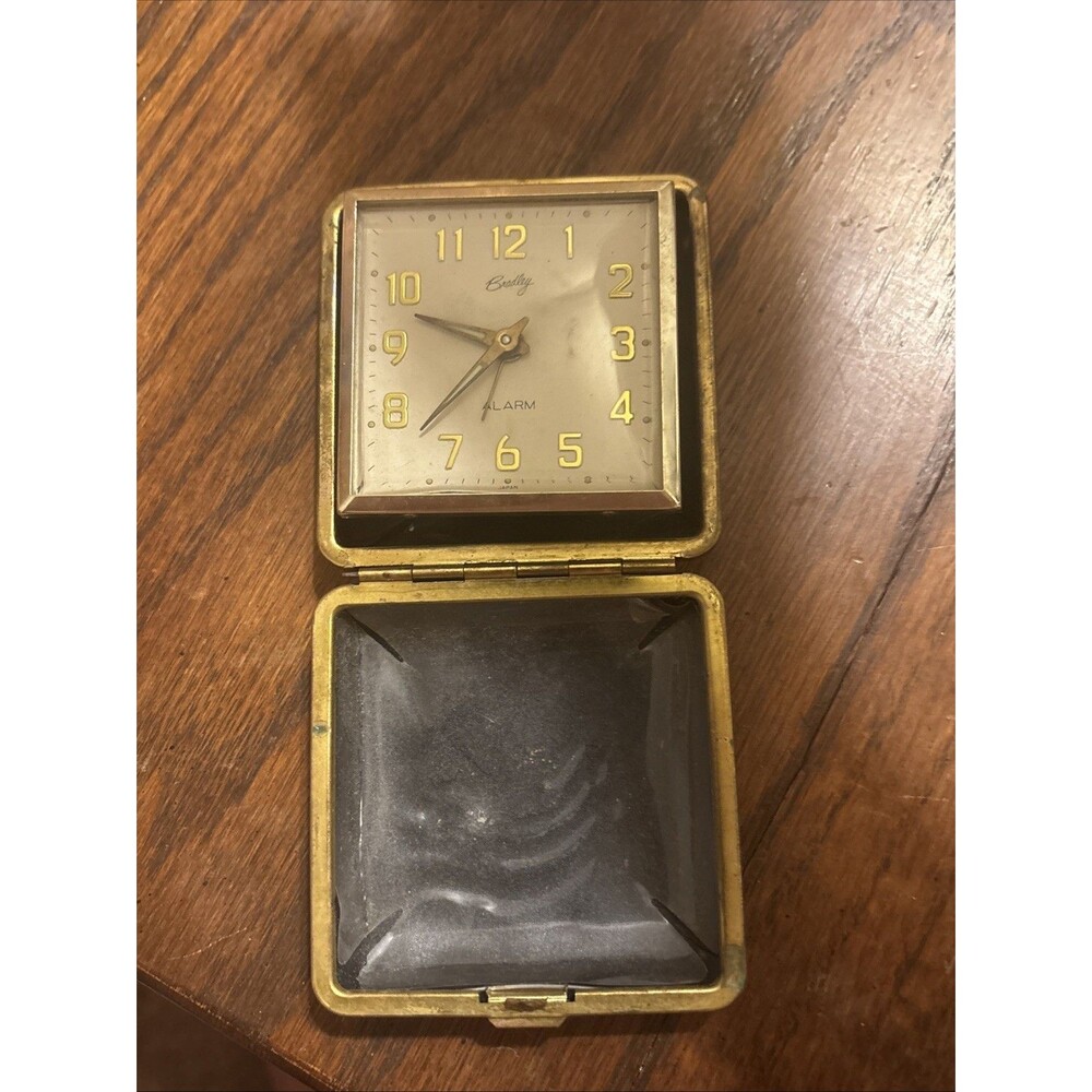 Vintage Bradley Folding Travel Alarm Clock - Japan